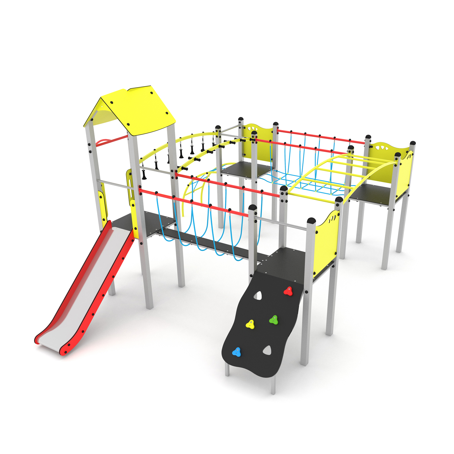 CGS Plieninis daugiafunkcinis vaikų žaidimų aikštelės įrenginys PD-VP-009