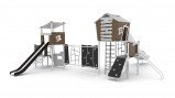CGS Nerūdijančio plieno daugiafunkcinis vaikų žaidimų įrenginys - medžio namelis MN-VP-002